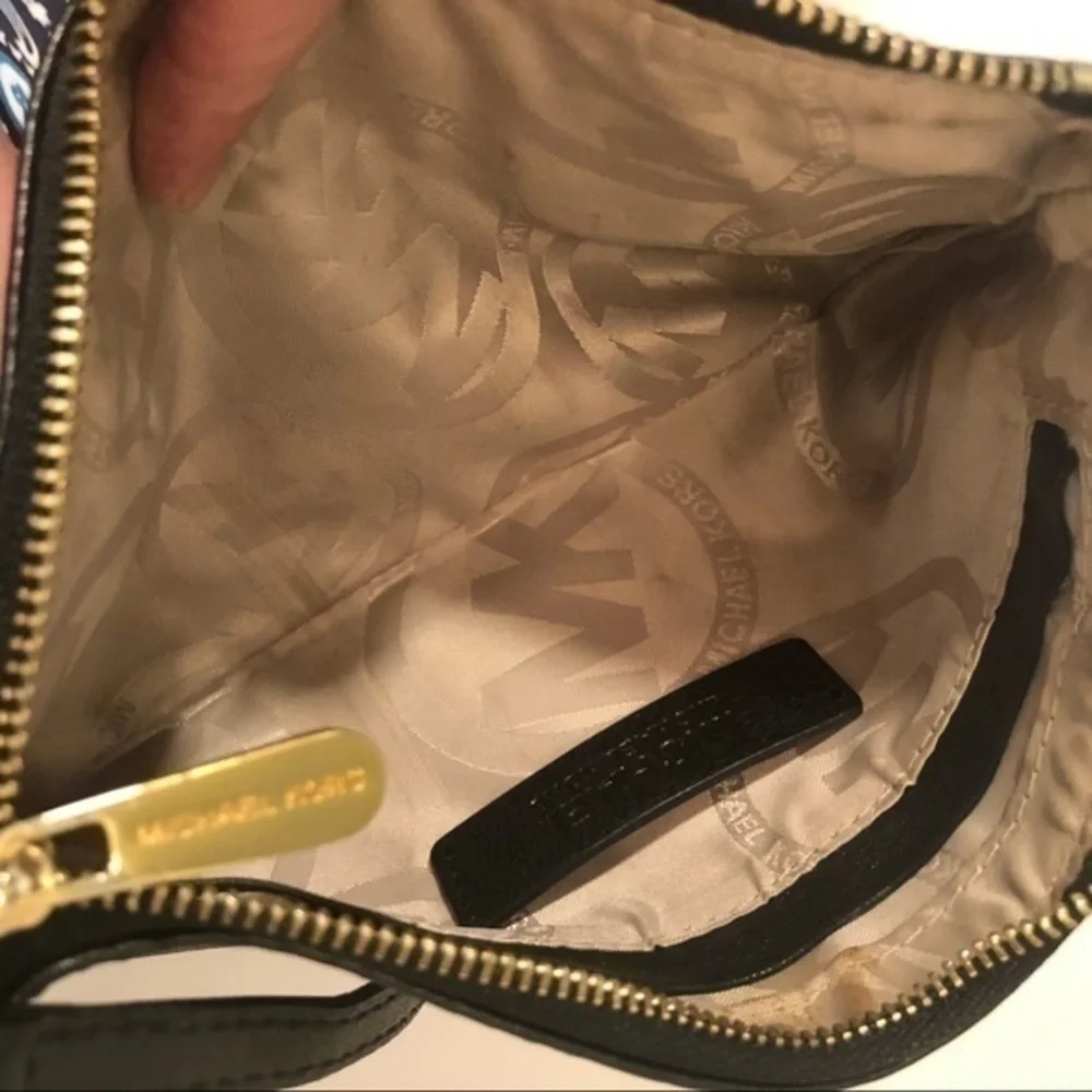 Michael kors leather studded mini bag wristlet